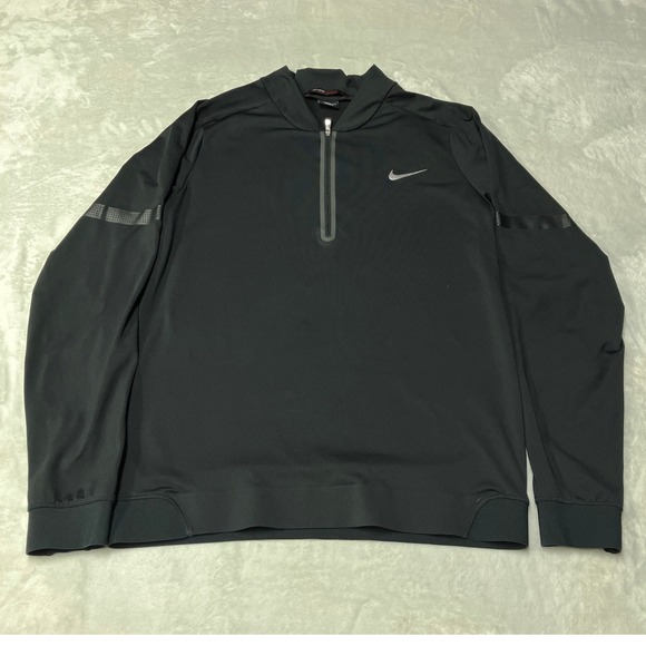 Nike Other - Tiger Woods Nike Tech Golf Jacket Black 1/4 Zip 2.0 Perform Sance Pullover Mens
